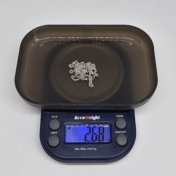 RCI 14K White Gold 1 mm Wheat Chain 16" 2.68 Grams Turkey - Picture 4 of 12